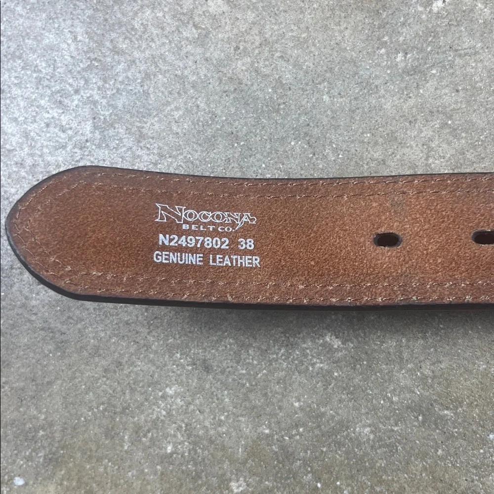 Nocona M & F Buckstitch Floral Belt Size: 38